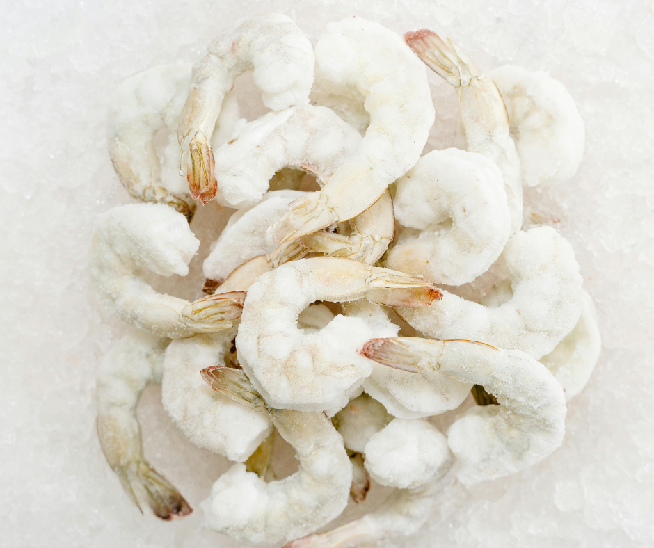 Frozen Raw IQF Shrimp 2 Lb Bag P&D Tail On