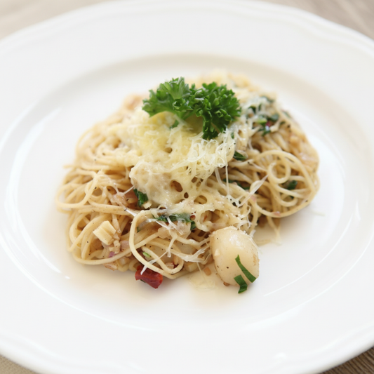 Nantucket Bay Scallops with White Wine Pasta