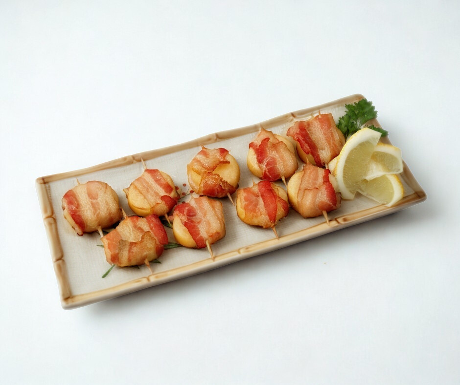Intershell Seafood 的培根卷扇贝食谱