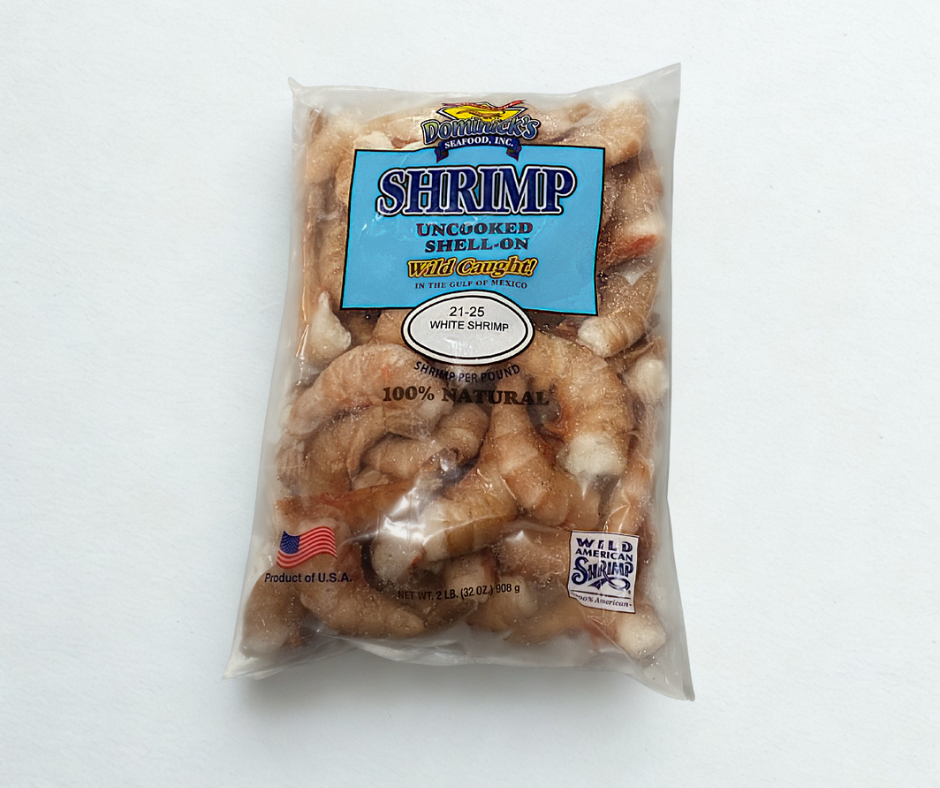 Frozen All-Natural Domestic Gulf Shrimp 2 Lb