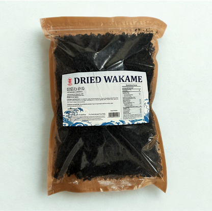 Dried wakame sushi items