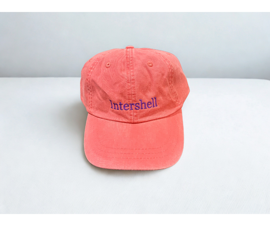 Intershell logo hat salmon color company merchandise 