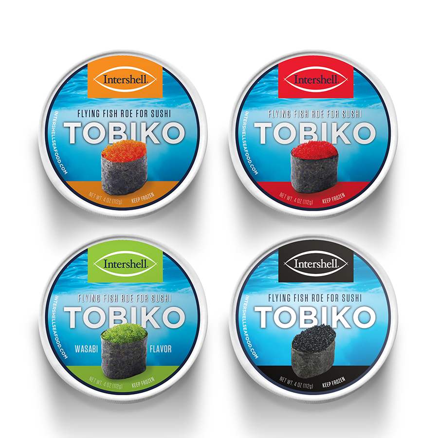 その他 cocoriang tobi Tobiko Flying Fish Roe | 4 Natural Flavors | 4 oz Jar | Intershell