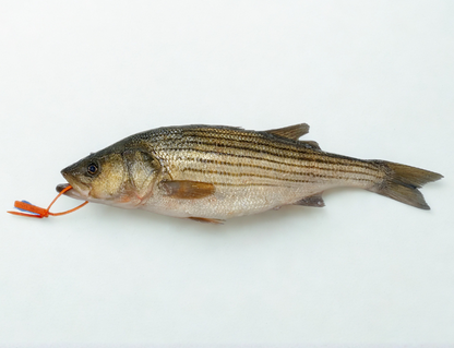 whole striped bass fish