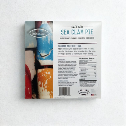 clam pie back label