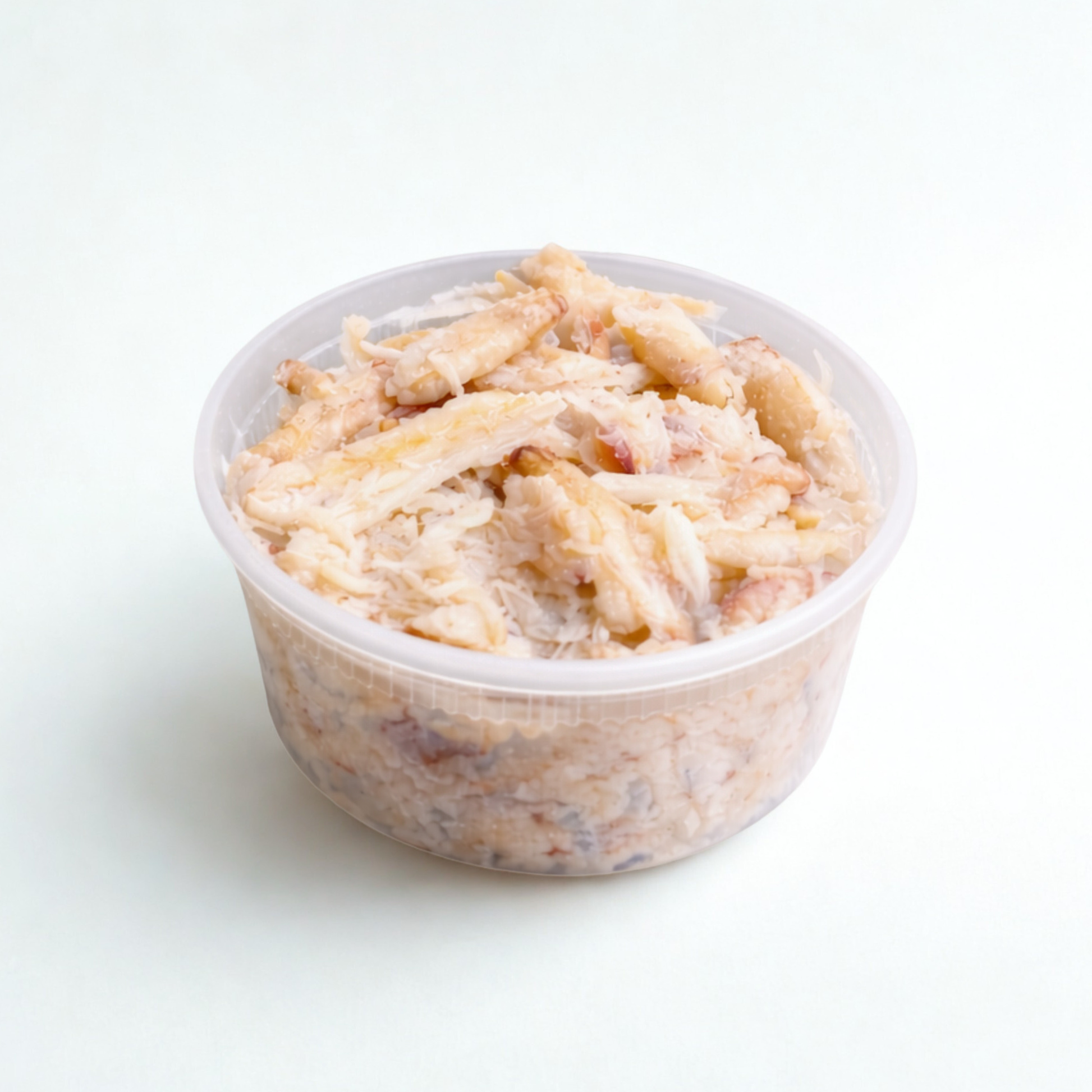 crab meat in container frozen