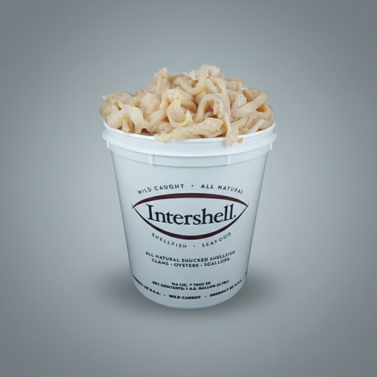 bucket of clams sliced clams