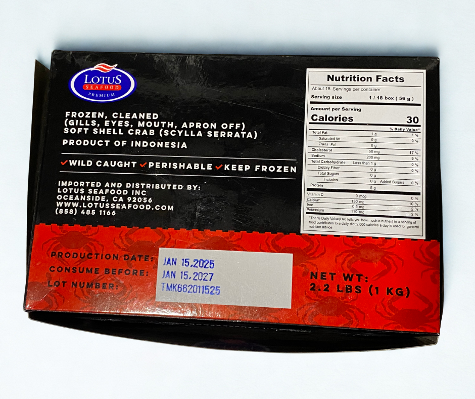 soft shell crab lotus brand