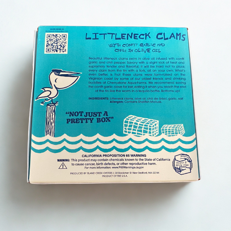 gourmet canned clams island creek