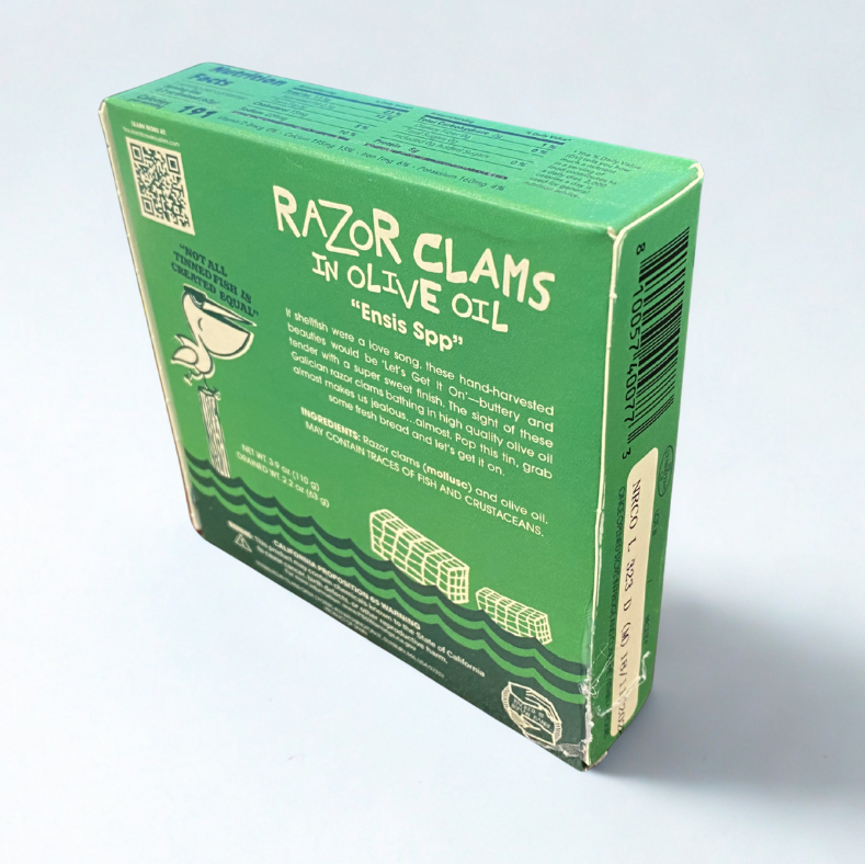 gourmet tinned seafood canned razor clams