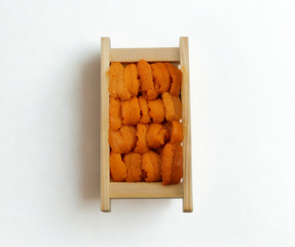 uni tray urchin sushi